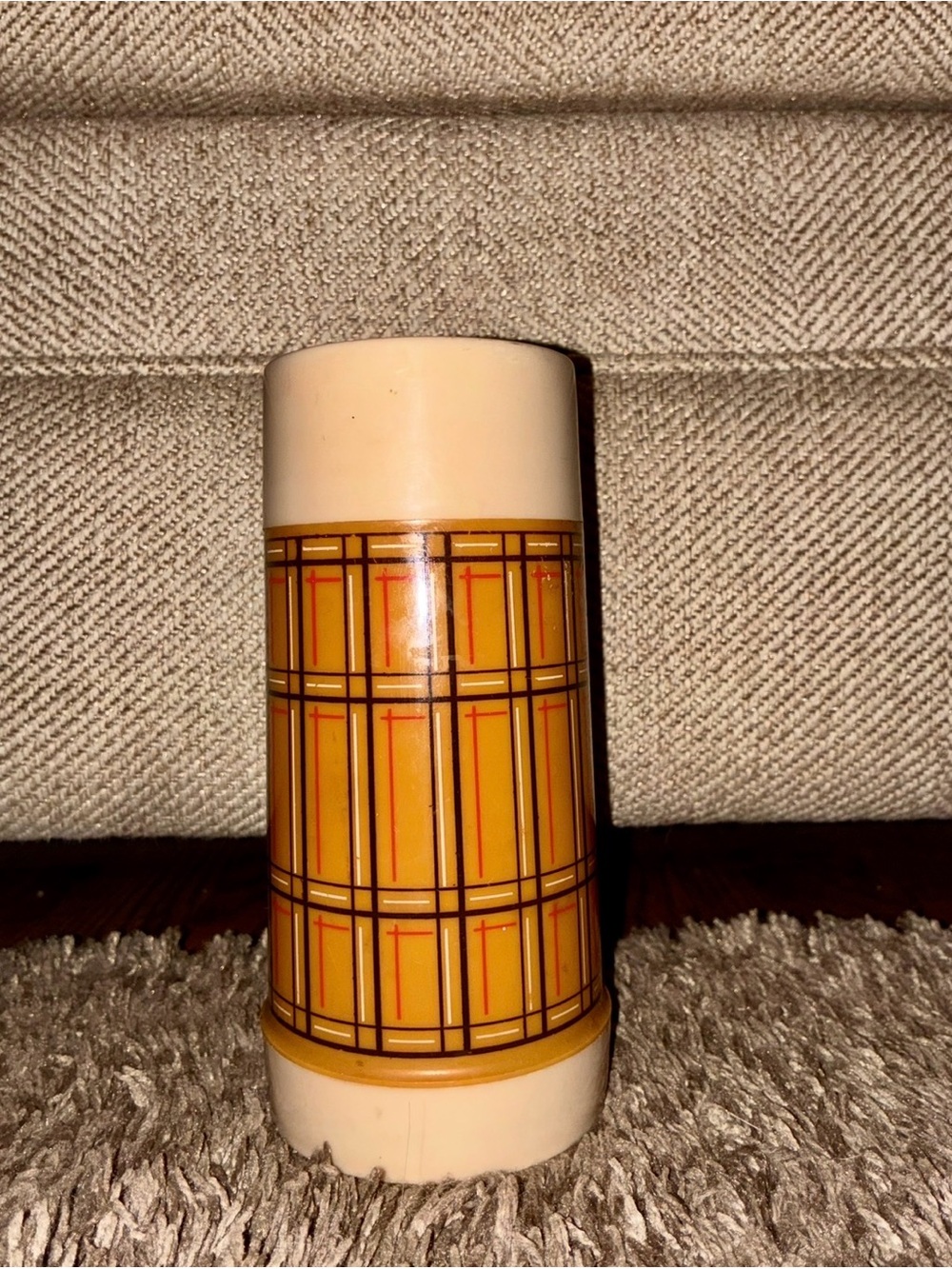 Vintage ‘70s Aladdin Plaid 10 oz Wide Mouth Insulated Vacuum Flask
